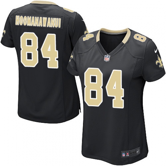 Women's Nike New Orleans Saints #84 Michael Hoomanawanui Game Black Team Color NFL Jersey - Ujersey