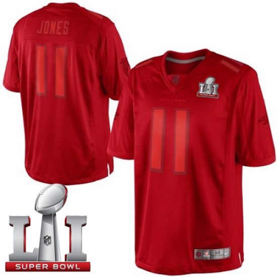 Men's Nike Atlanta Falcons #11 Julio Jones Red Drenched Limited Super Bowl LI 51 NFL Jersey - Ujersey