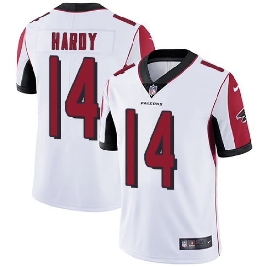 Men's Nike Atlanta Falcons #14 Justin Hardy White Vapor Untouchable Limited Player NFL Jersey - Ujersey