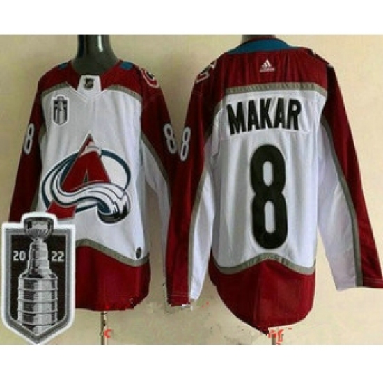 Men's Colorado Avalanche #8 Cale Makar White 2022 Stanley Cup Stitched Jersey - Ujersey
