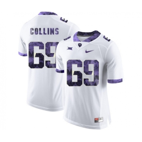 TCU Horned Frogs 69 Aviante Collins White Print College Football Limited Jersey - Ujersey