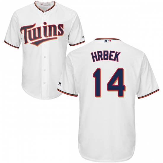 Youth Majestic Minnesota Twins #14 Kent Hrbek Replica White Home Cool Base MLB Jersey - Ujersey