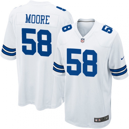Men's Nike Dallas Cowboys #58 Damontre Moore Game White NFL Jersey - Ujersey