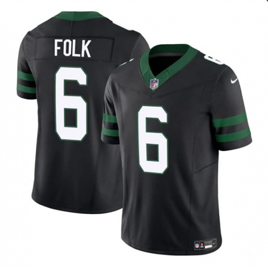 Men's New York Jets #6 Nick Folk Black 2025 F.U.S.E. Vapor Untouchable Limited Football Stitched Jersey - Ujersey