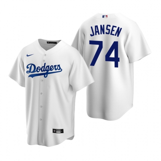 Men's Nike Los Angeles Dodgers #74 Kenley Jansen White Home Stitched Baseball Jersey - Ujersey