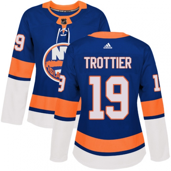 Women's Adidas New York Islanders #19 Bryan Trottier Authentic Royal Blue Home NHL Jersey - Ujersey