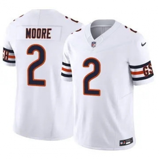 Youth Chicago Bears #2 DJ Moore White Vapor Limited Stitched NFL Jersey - Ujersey