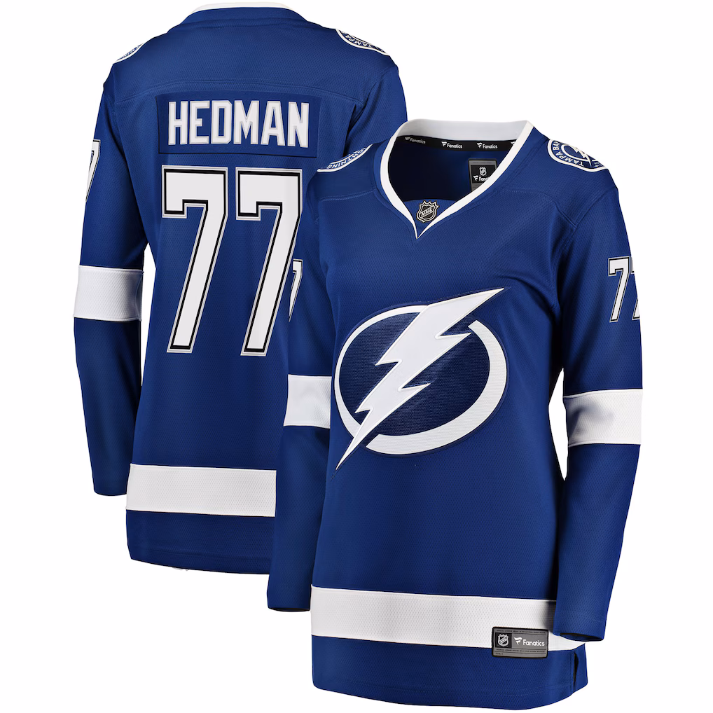 Women's Tampa Bay Lightning Victor Hedman Fanatics Blue Home Breakaway Jersey - Vujersey Los Angeles Rams