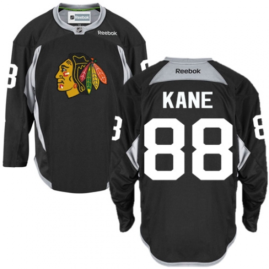 Men's Reebok Chicago Blackhawks #88 Patrick Kane Premier Black Practice NHL Jersey - Ujersey
