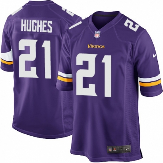 Men's Nike Minnesota Vikings #21 Mike Hughes Game Purple Team Color NFL Jersey - Ujersey