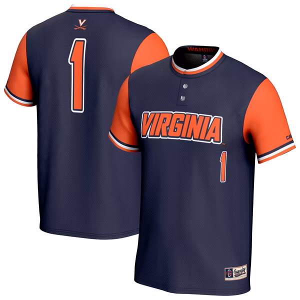 Youth GameDay Greats Navy Virginia Cavaliers Lightweight Softball Fashion Jersey - Ujersey