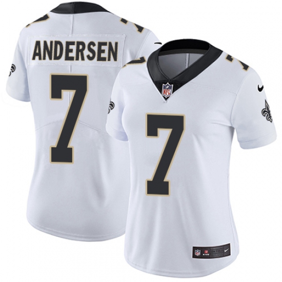 Women's Nike New Orleans Saints #7 Morten Andersen Elite White NFL Jersey - Ujersey
