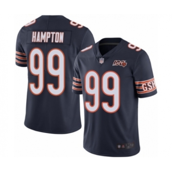 Men's Chicago Bears #99 Dan Hampton Navy Blue Team Color 100th Season Limited Football Jersey - Ujersey