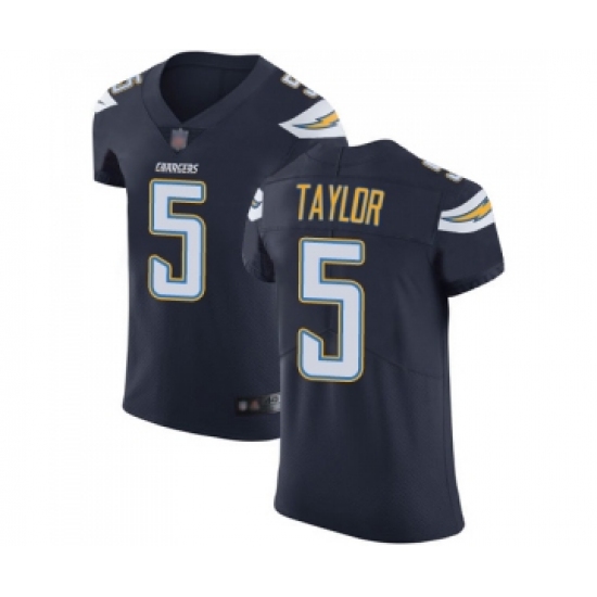 Men's Los Angeles Chargers #5 Tyrod Taylor Navy Blue Team Color Vapor Untouchable Elite Player Football Jersey - Ujersey