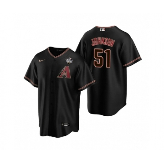 Men's Arizona Diamondbacks #51 Randy Johnson Black 2023 World Series Cool Base Stitched Baseball Jersey - Ujersey
