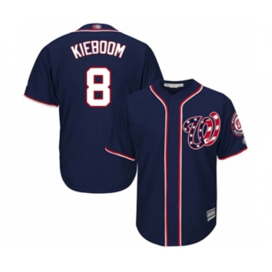 Youth Washington Nationals #8 Carter Kieboom Authentic Navy Blue Alternate 2 Cool Base Baseball Player Jersey - Ujersey