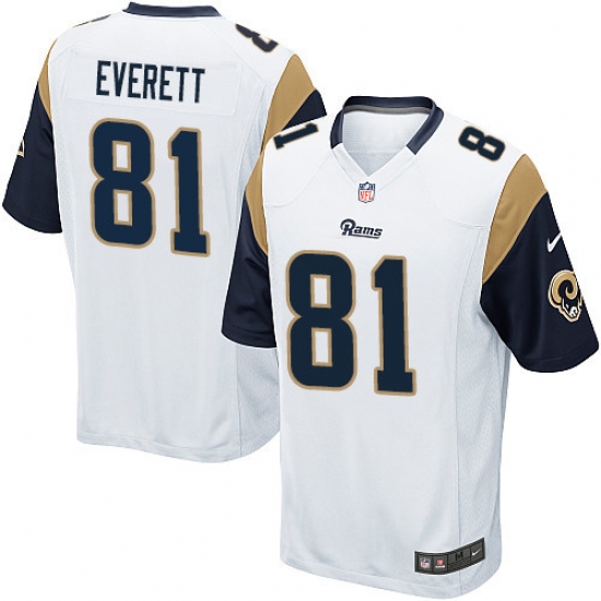 Men's Nike Los Angeles Rams #81 Gerald Everett Game White NFL Jersey - Ujersey