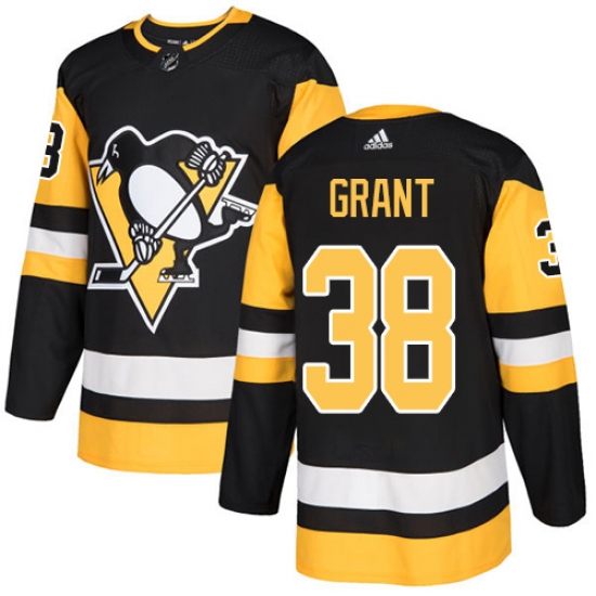 Men's Adidas Pittsburgh Penguins #38 Derek Grant Premier Black Home NHL Jersey - Ujersey
