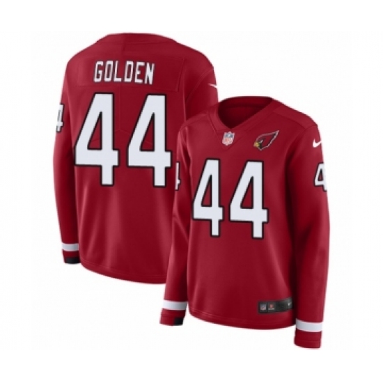 Women's Nike Arizona Cardinals #44 Markus Golden Limited Red Therma Long Sleeve NFL Jersey - Ujersey
