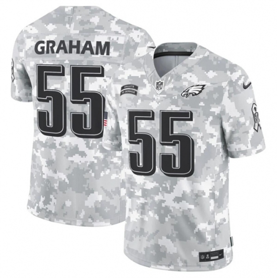 Men's Philadelphia Eagles #55 Brandon Graham 2024 F.U.S.E Arctic Camo Salute To Service Limited Stitched Football Jersey - Ujersey