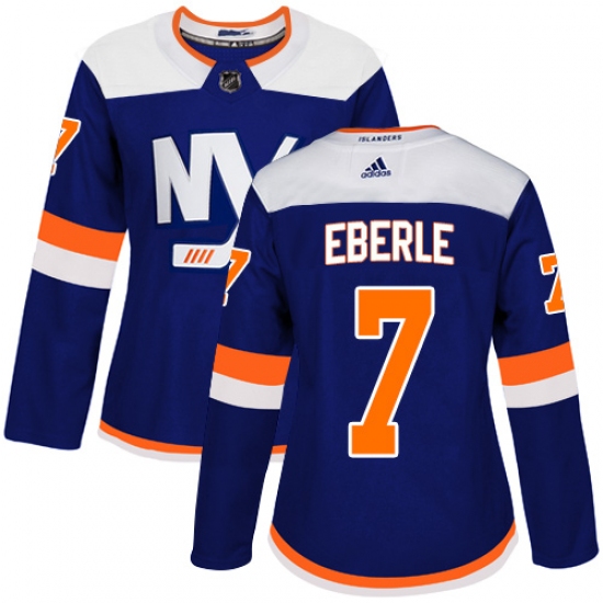 Women's Adidas New York Islanders #7 Jordan Eberle Premier Blue Alternate NHL Jersey - Ujersey