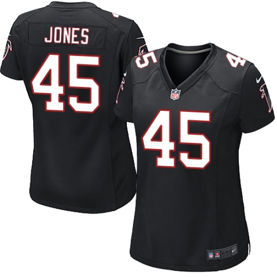 Women's Nike Atlanta Falcons #45 Deion Jones Game Black Alternate NFL Jersey - Ujersey