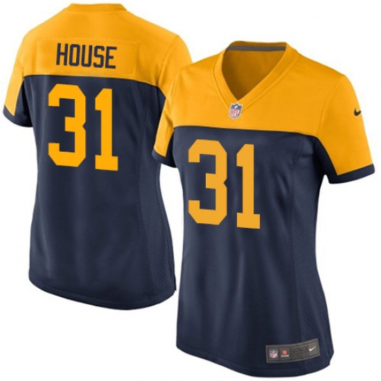 Women's Nike Green Bay Packers #31 Davon House Limited Navy Blue Alternate NFL Jersey - Ujersey