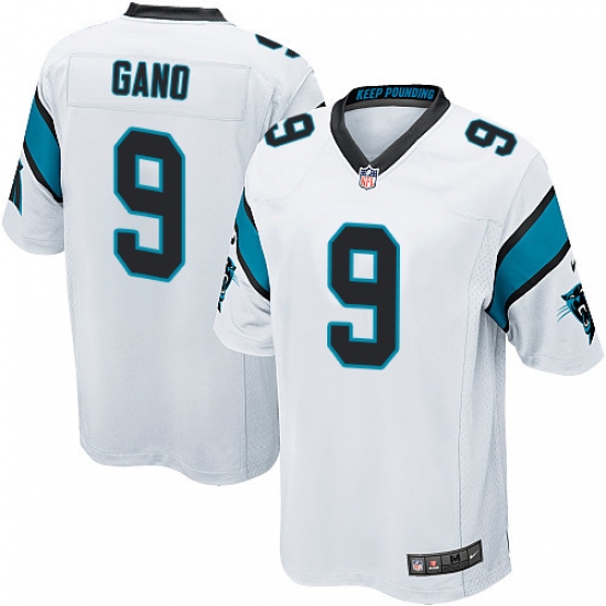 Men's Nike Carolina Panthers #9 Graham Gano Game White NFL Jersey - Ujersey