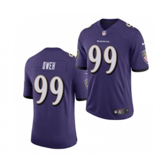 Men's Baltimore Ravens #99 Jayson Oweh Purple 2021 Vapor Untouchable Limited Jersey - Ujersey