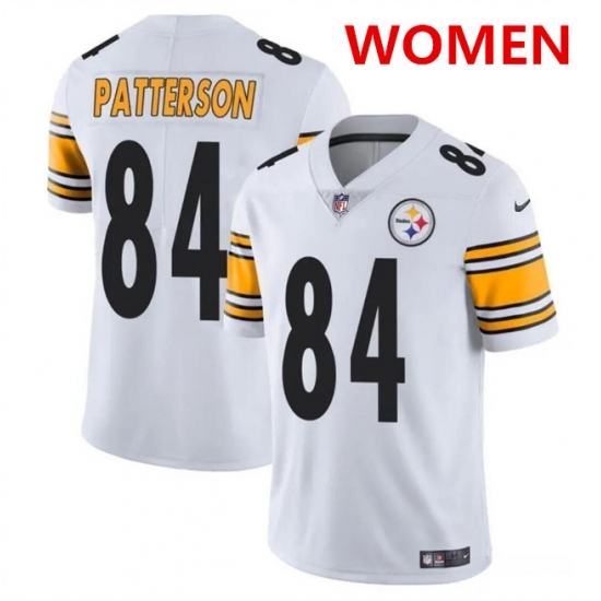 Women's Pittsburgh Steelers #84 Cordarrelle Patterson White Vapor Football Stitched Jersey - Ujersey