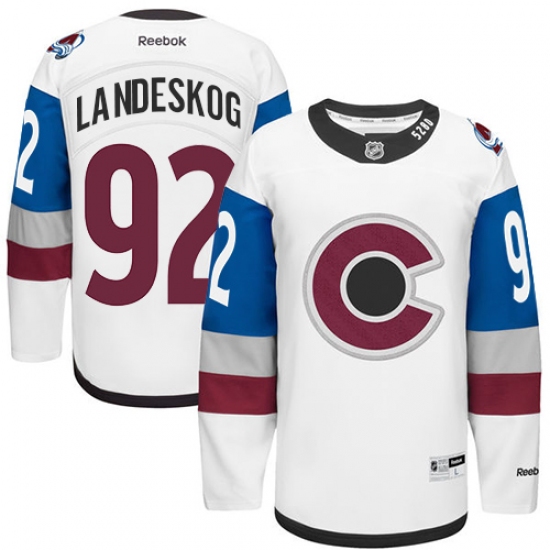 Youth Reebok Colorado Avalanche #92 Gabriel Landeskog Authentic White 2016 Stadium Series NHL Jersey - Ujersey
