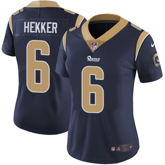 Women's Nike Los Angeles Rams #6 Johnny Hekker Elite Navy Blue Team Color NFL Jersey - Ujersey
