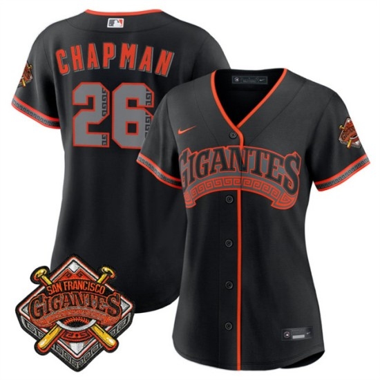 Women's San Francisco Giants #26 Matt Chapman Black 2026 Alternate Stadium Stitched Baseball Jersey(Run Small) - Ujersey
