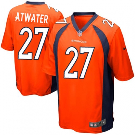 Men's Nike Denver Broncos #27 Steve Atwater Game Orange Team Color NFL Jersey - Ujersey
