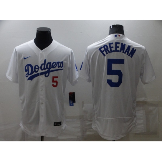 Men's Nike Los Angeles Dodgers #5 Freddie Freeman White Stitched Baseball Jersey - Ujersey
