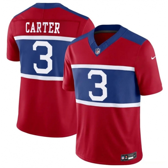 Men's New York Giants #3 Abdul Carter Red 2026 Alternate Vapor F.U.S.E. Limited Stitched Football Jersey - Ujersey