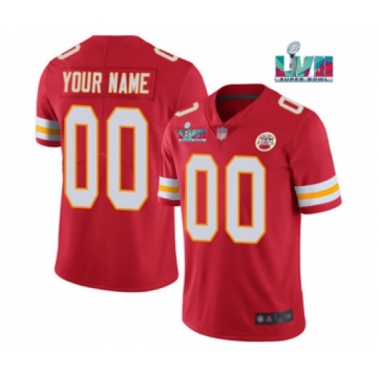 Men's Kansas City Chiefs ACTIVE PLAYER Custom Red Super Bowl LVII Patch Vapor Untouchable Limited Stitched Jersey - Ujersey