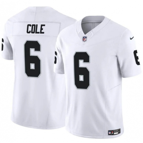 Men's Las Vegas Raiders #6 A.J. Cole White 2025 F.U.S.E. Vapor Untouchable Limited Football Stitched Jersey - Ujersey