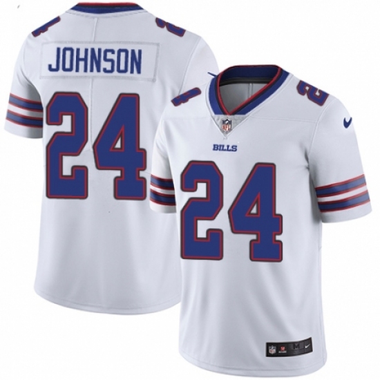 Youth Nike Buffalo Bills #24 Taron Johnson White Vapor Untouchable Limited Player NFL Jersey - Ujersey