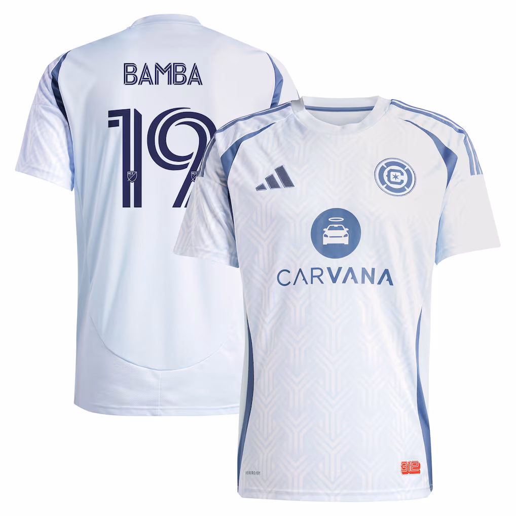Men's Chicago Fire Jonathan Bamba adidas Light Blue 2025 The Municipal Kit Replica Player Jersey