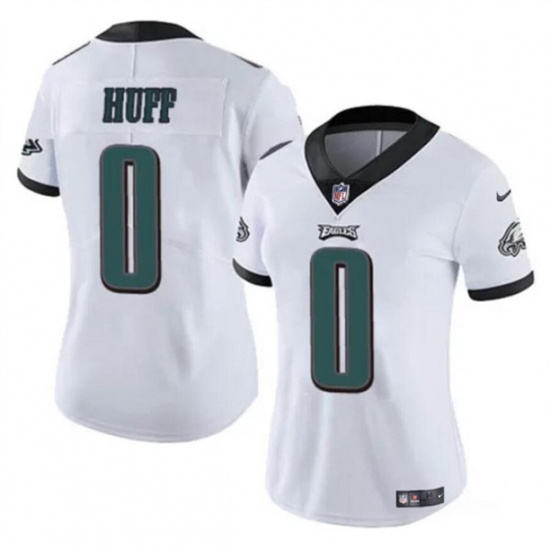 Women's Philadelphia Eagles #0 Bryce Huff White Vapor Untouchable Limited Football Stitched Jersey(Run Small) - Ujersey