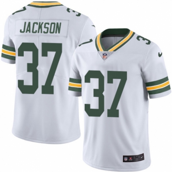 Youth Nike Green Bay Packers #37 Josh Jackson White Vapor Untouchable Limited Player NFL Jersey - Ujersey