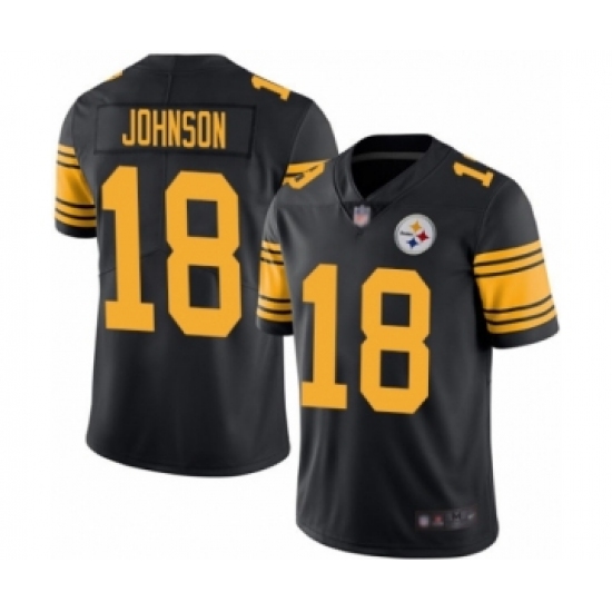 Youth Pittsburgh Steelers #18 Diontae Johnson Limited Black Rush Vapor Untouchable Football Jersey - Ujersey