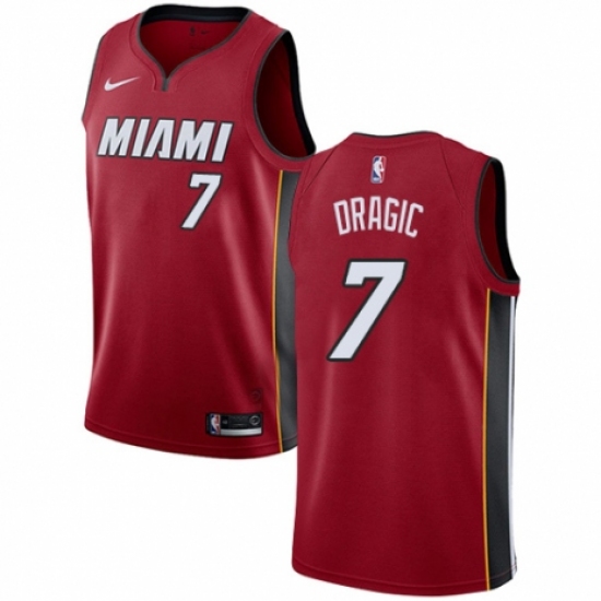 Men's Nike Miami Heat #7 Goran Dragic Authentic Red NBA Jersey Statement Edition - Ujersey