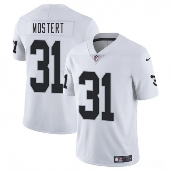 Men's Las Vegas Raiders #31 Raheem Mostert White 2025 Vapor Football Stitched Jersey - Ujersey