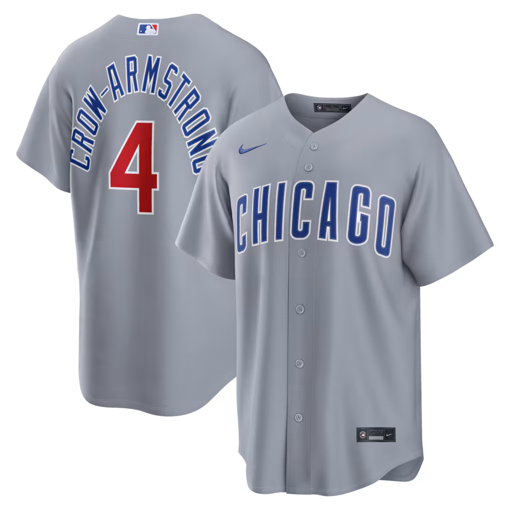 Men's Chicago Cubs Pete Crow-Armstrong Nike Gray Road Replica Jersey - Ujersey Shop