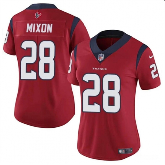 Women's Houston Texans #28 Joe Mixon Red Vapor Untouchable Limited Stitched Jersey - Ujersey