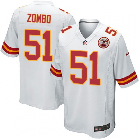 Men's Nike Kansas City Chiefs #51 Frank Zombo Game White NFL Jersey - Ujersey
