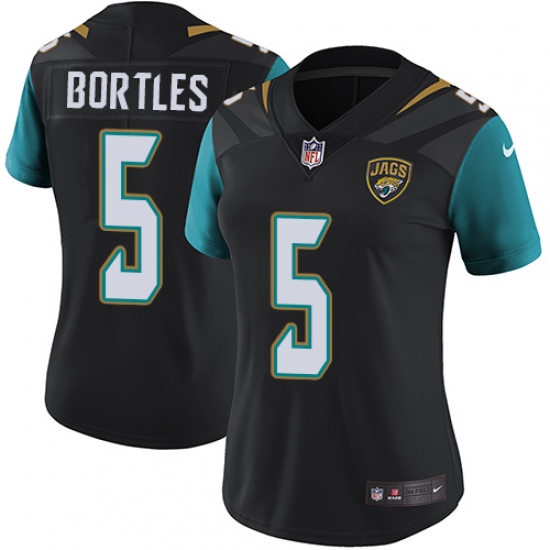 Women's Nike Jacksonville Jaguars #5 Blake Bortles Elite Black Alternate NFL Jersey - Ujersey
