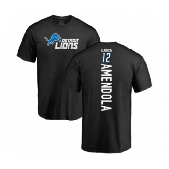 Football Detroit Lions #12 Danny Amendola Black Backer T-Shirt - Ujersey